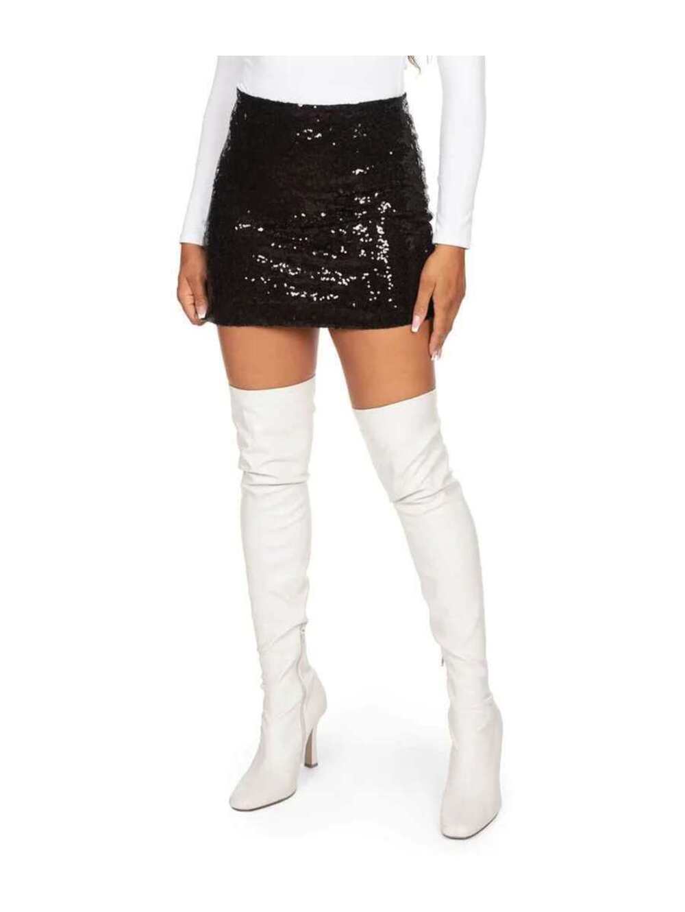 NWT Tipsy Elves Women's Black Sequin Skirt Size XS - Picture 3 of 9